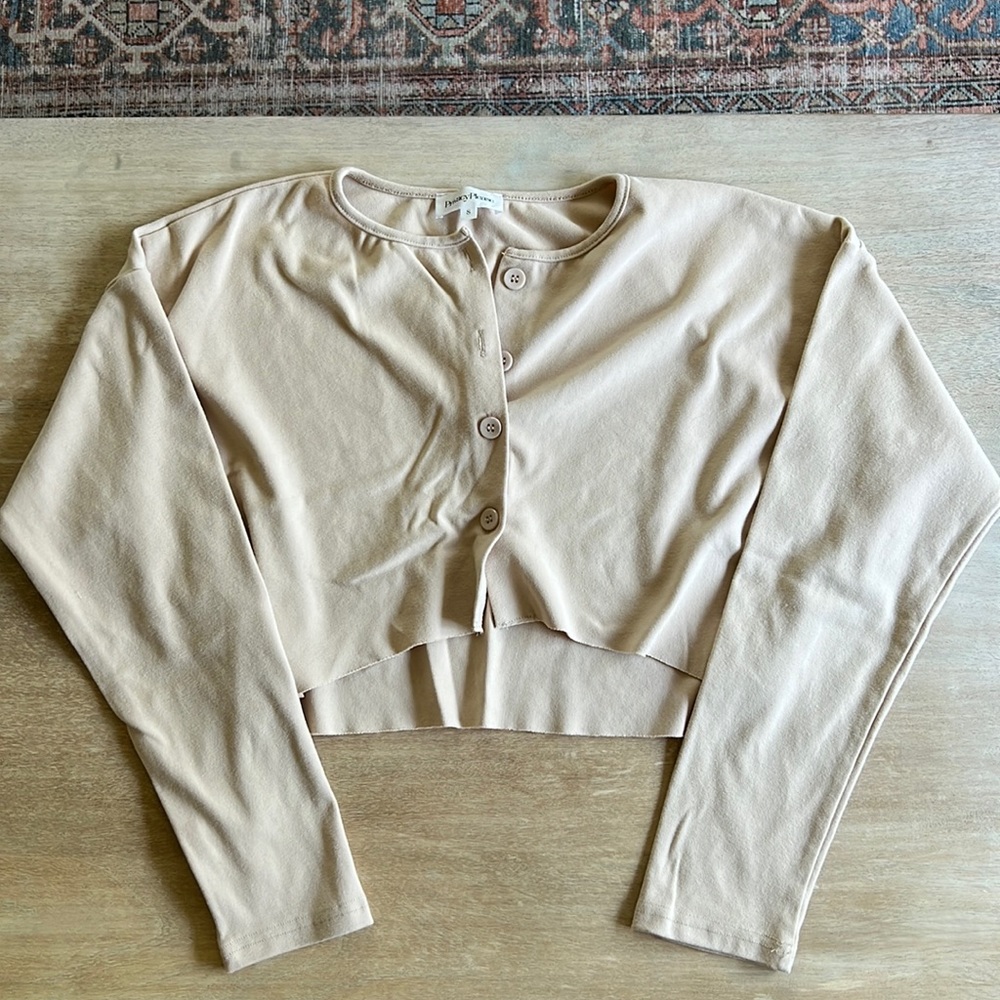 Privacy please cropped cardigan